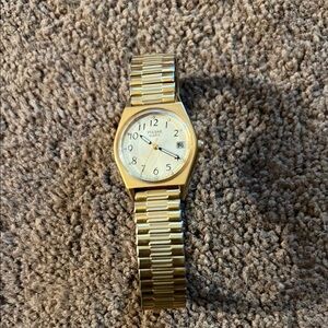 Pulsar Gold Watch with White Dial